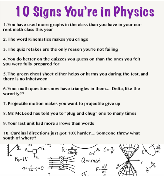 10 Signs Youre In Physics
