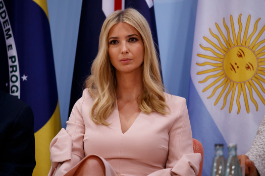 FILE - In this July 8, 2017, file photo, Ivanka Trump listens during the Womens Entrepreneurship Finance event at the G20 Summit in Hamburg, Germany. It is no secret that the bulk of Ivanka Trump’s merchandise comes from China. But just which Chinese companies manufacture and export her handbags, shoes and clothes is more secret than ever, an Associated Press investigation has found. Since she took on her White House role at the end of March, 90 percent of the shipments of her merchandise do not include public disclosure of the companies that sent the goods to the U.S., data shows.  (AP Photo/Evan Vucci, File)