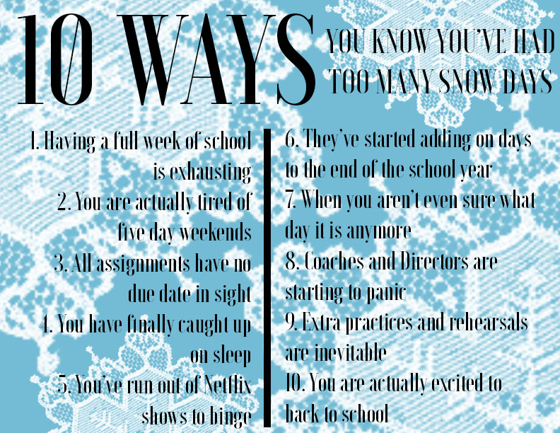 10 Ways: You Know Youve Had Too Many Snow Days