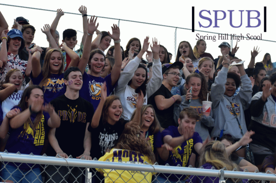 On Aug. 30, during the Jamboree game, the student section did their rollercoaster chant. They do several chants to get the student section excited and in turn help the team. (Photo by M.Riddle)