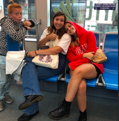 After arriving from her flight from Italy, Giorgia Natale, 12, and Kastin Galloway, 10, finally meet in person ready to start their journey as a family while Natale is here. 