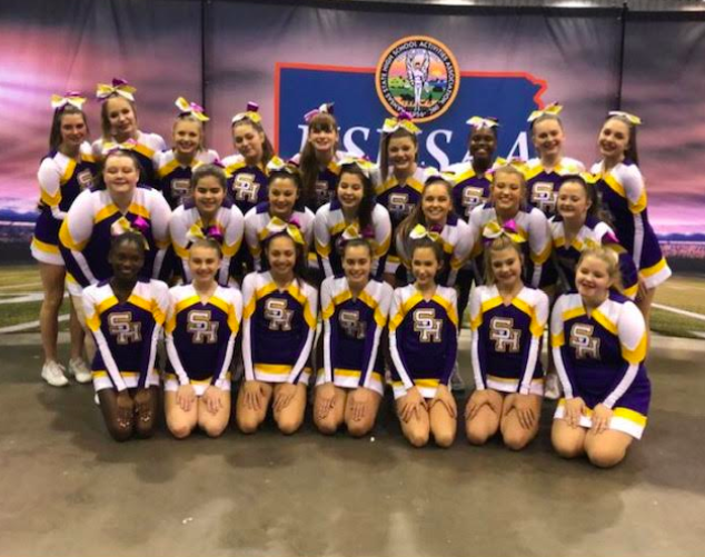 On Saturday, Nov. 23 the SHHS Cheer Team competed at KSHAA Game Day Competition. They placed tenth in the 5A division (Photo Courtesy of KEdigar).