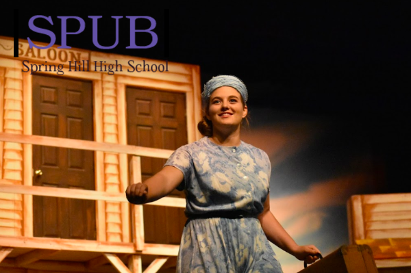 Maggie McNally, 10 performs in the school musical, “Crazy for You." She is hoping to fit Rep Theater into her schedule soon. 