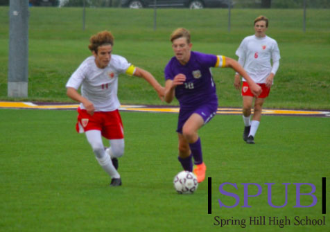 On September 8th, Jackson Rainforth, 12, competed in varsity soccer. In addition to playing soccer, Rainforth is also on the football team (photo credits L. Haney).