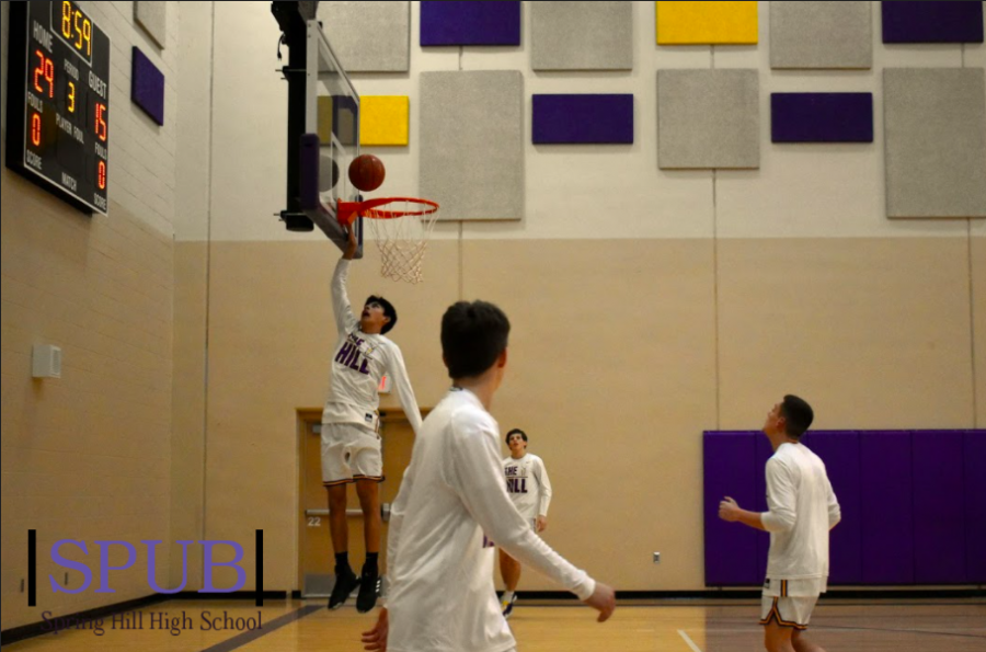 On Feb. 19, the Boys Basketball team practiced in the gym. Practices will look vastly different from what these players are used to (photo credit A. Dickey).