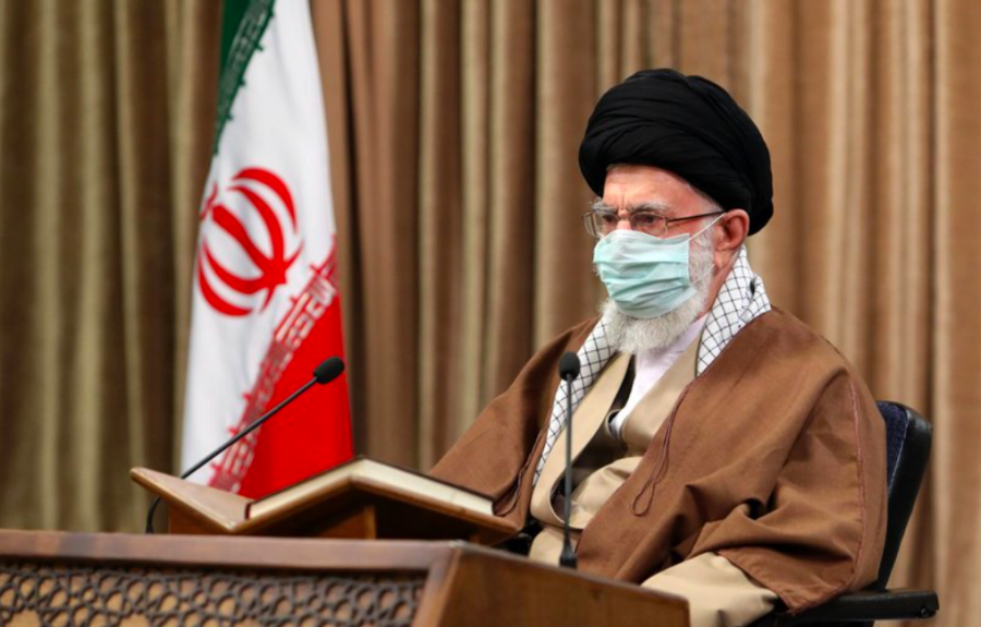Supreme Leader Ayatollah Ali Khamenei of Iran attends a meeting. Iran is increasing their production of uranium after a recent attack (photo courtesy AP News).