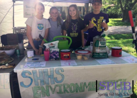 Members of the Environmental Club work a booth at an event (photo submitted by K. Wilson).