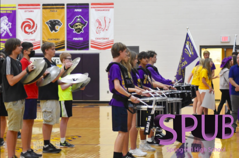 On Aug. 23, there was a back to school pep assembly to show both the sophomores and freshmen how a pep assembly work (Photo by A. Shelter). 
