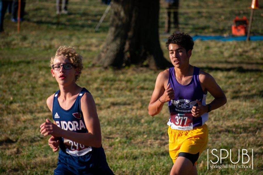 On Oct. 13, Giovanni Urenda, 11, runs at a cross country meet.