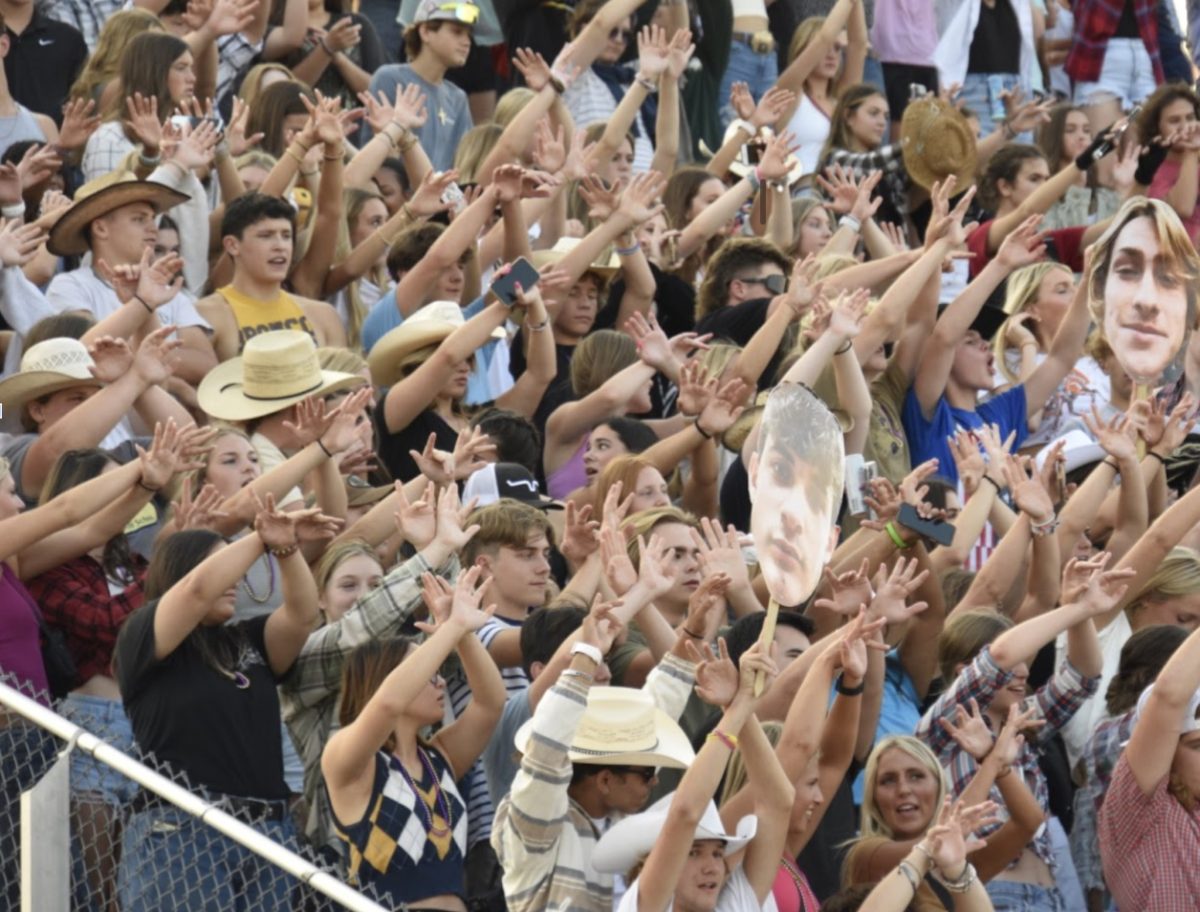 An aspect that is affected by the growth in the student body is the student section. A common complaint is that the student section at football games is overcrowded. (Photo by G. Cowsert)