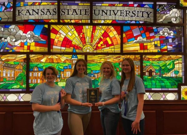 The FFA state floriculture team competed at K-State in the spring of 2023. They won first place, qualifying them for the national competition. (Photo provided by A. Hampton)