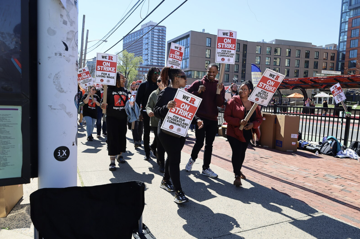 laborers strike against working conditions at Rutgers University. Striking had become more prevalent and gave the laborers a way to speak. (SeichanGant)