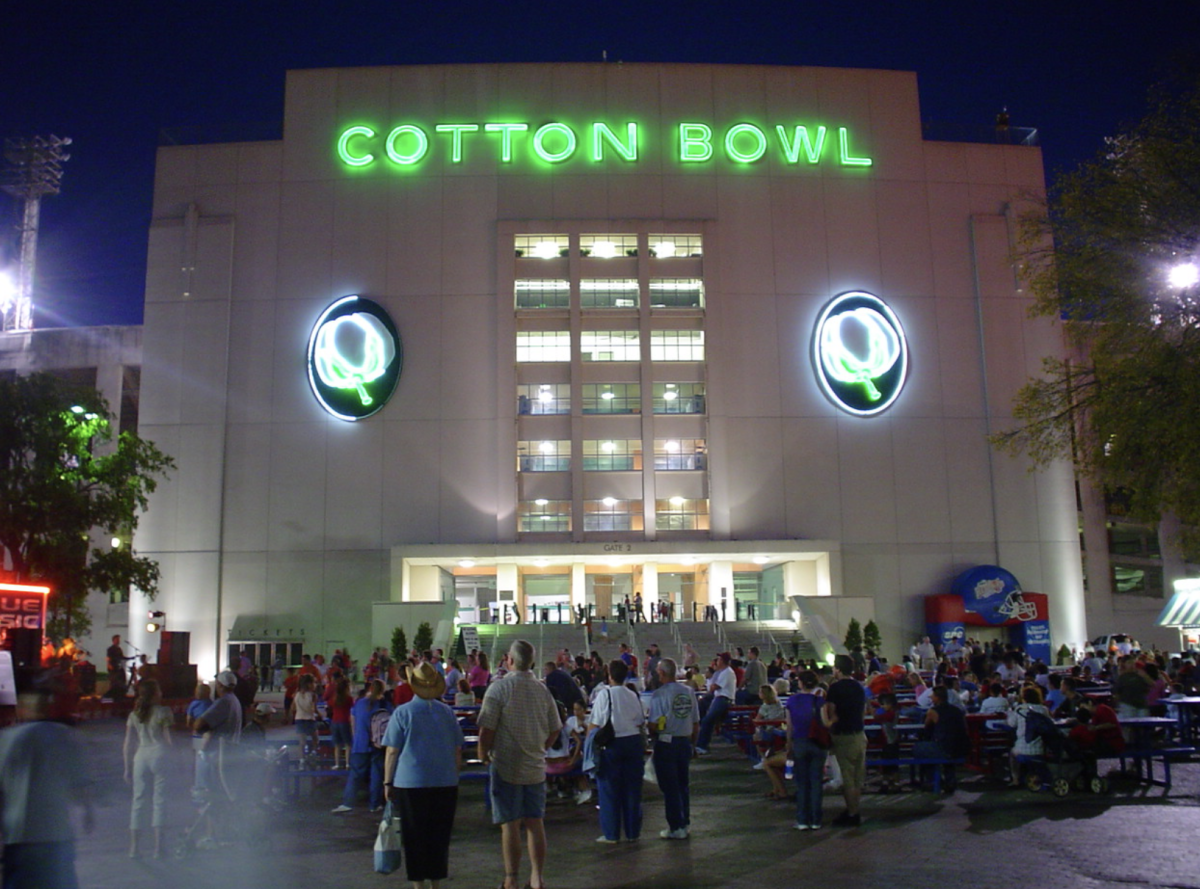 This is the Cotton Bowl Stadium that has been used every year for this game. It is an outdoor stadium in Dallas, Tex. (D. Tribble)