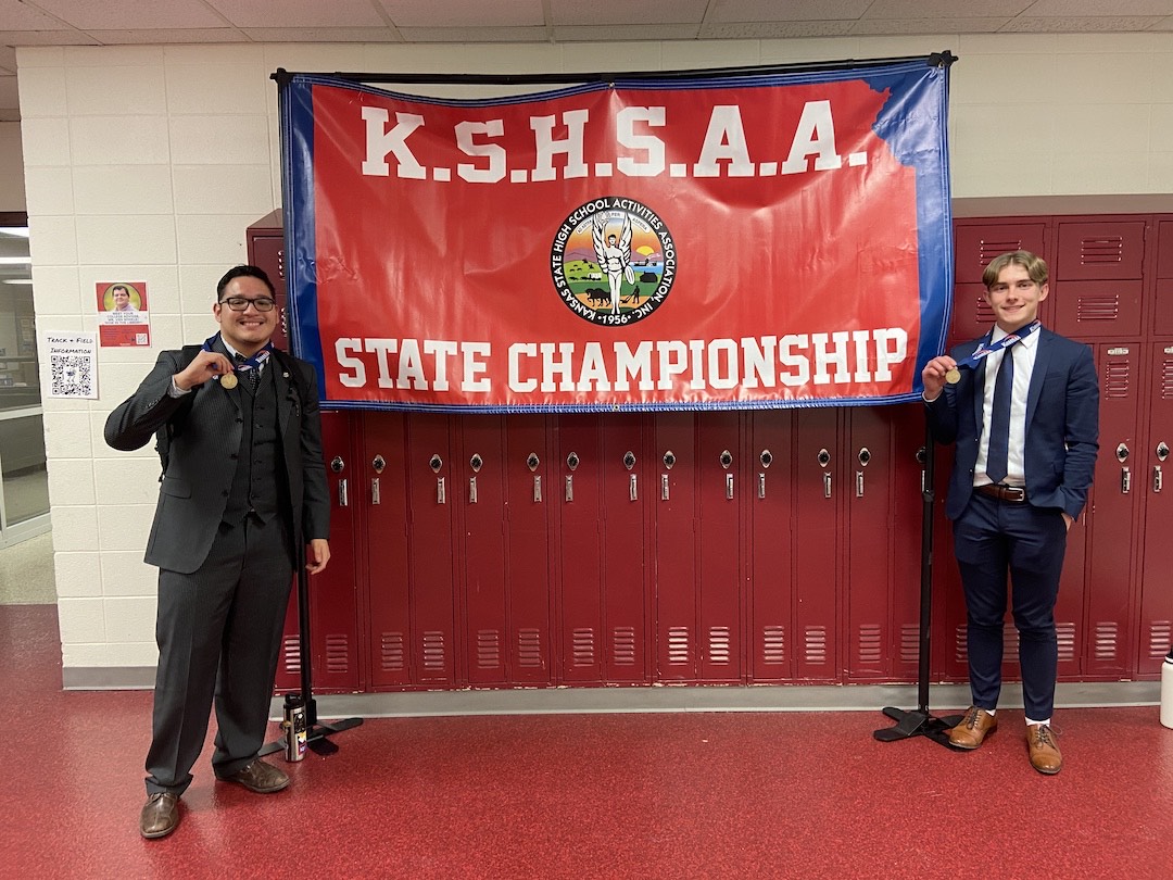 Luke Torrez, 12, and Adiel Garcia , 12, get fourth in state debate. They worked hard throughout the semester and had a lot of accomplishments. 