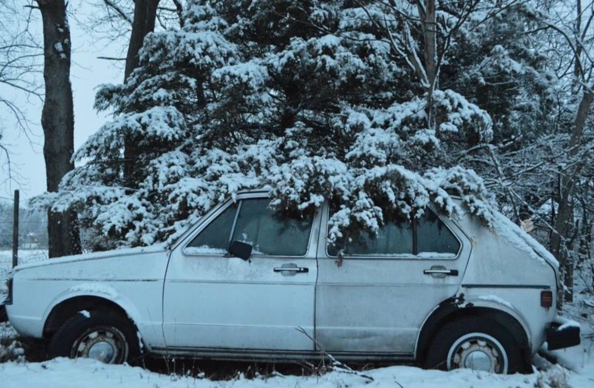  Kice captures a photo of a vintage car in the snow. They share their photos on their instagram: @channingk.photo (Photo by C. Kice). 