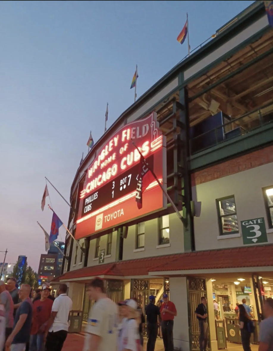 This is the Wrigley Ball Fields. Morgan Hinton visited the fields during her trip to Chicago in July 2022. (Photo by M. Hinton)