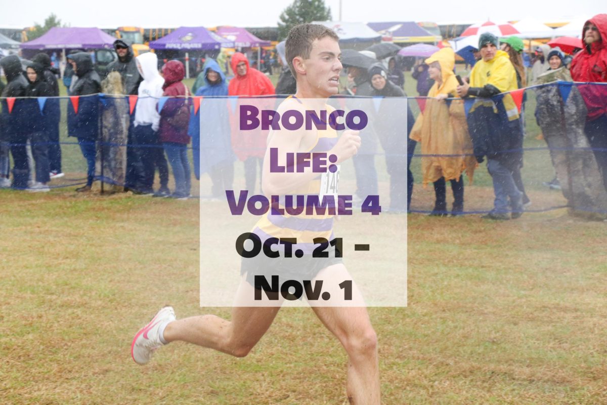 Logan Beckman, 12, nears the finish line at the end of the 5A boys state cross country race Nov. 2. Beckman captured first place, leading the Broncos to the first championship in the program’s history and the school’s first 5A championship.