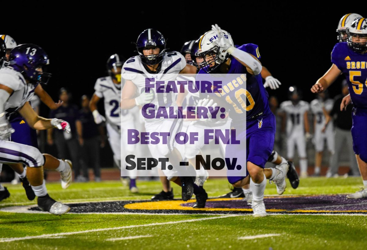 Hank Kotchavar, 11, sprints with the ball to get a first down during the fourth quarter Sept. 27. The Broncos were down by seven points and marching down the field to even the score.