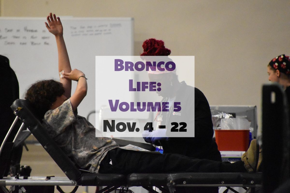 On Nov. 13, Wyatt Gatlin, 11, relieves pressure in his left arm after getting blood drawn. Students over the age of 17 could sign up to donate blood for the annual blood drive hosted by HOSA.