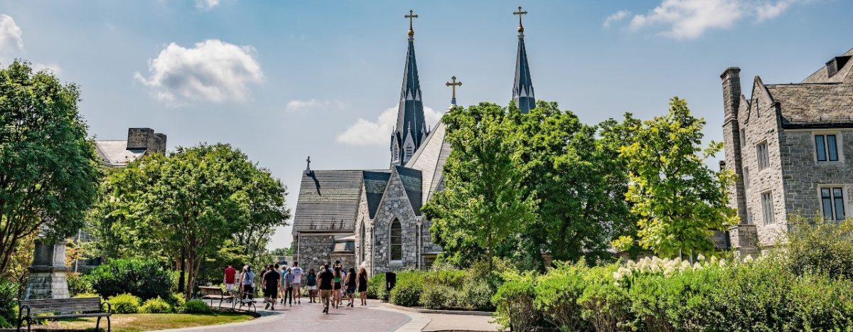 Students walking around the campus of Villanova University. The law enforcement officers that took up this case claim there have been a multitude of false school shooting threats over the recent months. 
