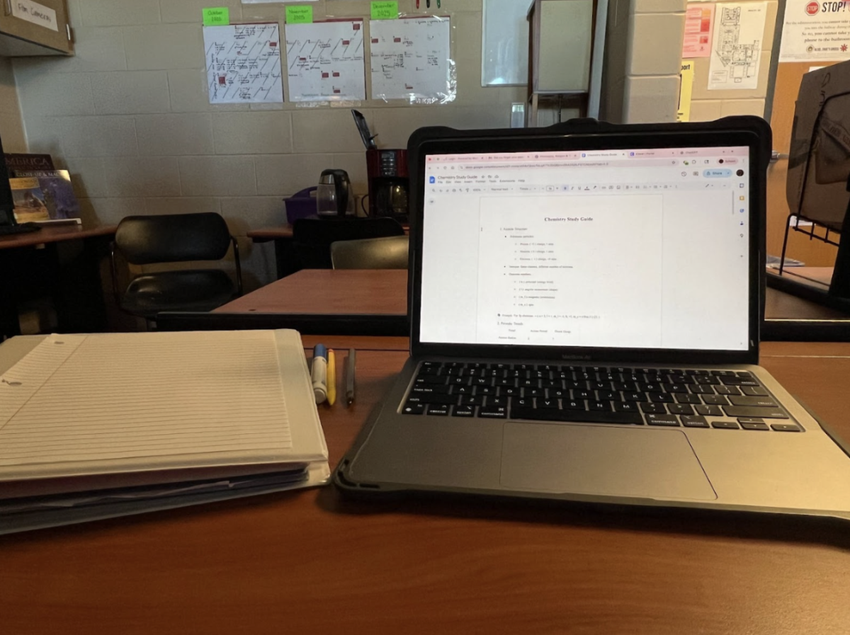 This is what a simple layout can look like to make sure students study in a clean and calming environment. 