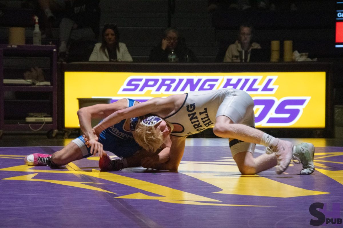 On Feb. 12, Brock Slimmer, 11, competes against a Gardner Edgerton opponent.
